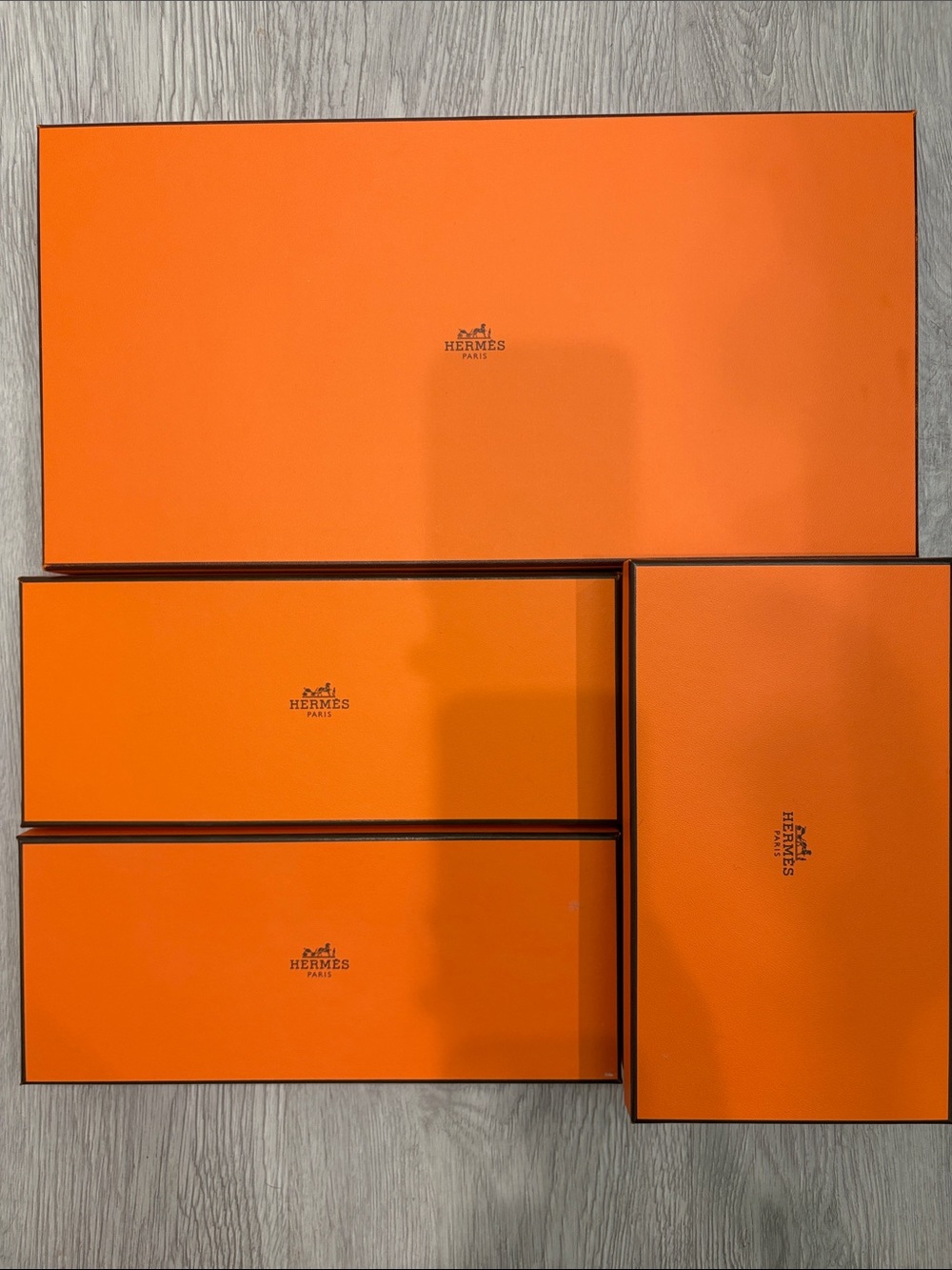 Hermes Rectangle Orange Storage Boxes Set of 4